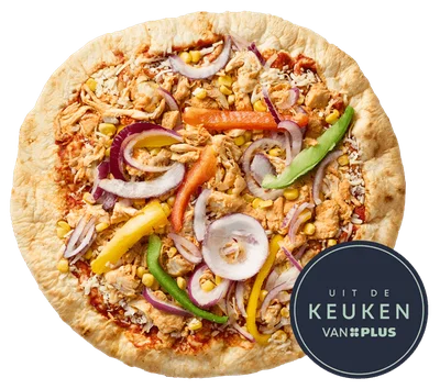 Uit de keuken van PLUS Pizza BBQ Chicken Stuk 1 st