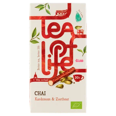 Tea of Life Chai kardemom zoethout Doos 20 st