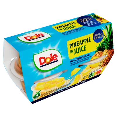Dole Fruitcups ananas 4 stuks Set 4 st