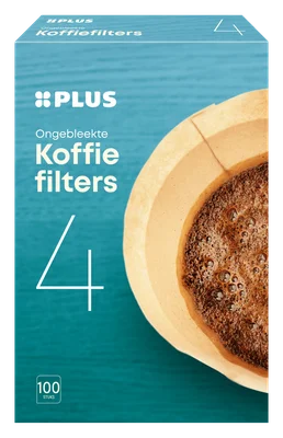 PLUS Koffiefilters nr. 4 Doos 100 st
