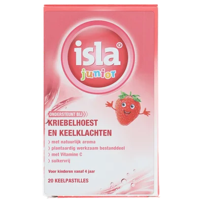 Isla Junior aardbei keelpastille Doos 58 g