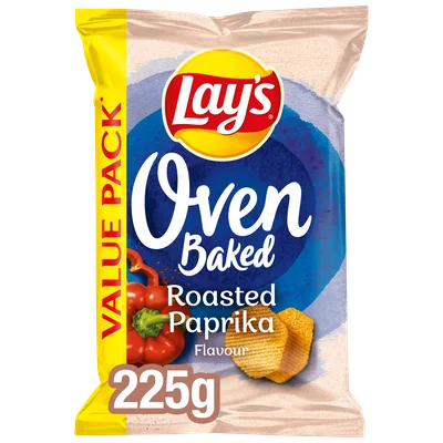 Lays Oven Baked Roasted Paprika Value Pack Zak 225 g