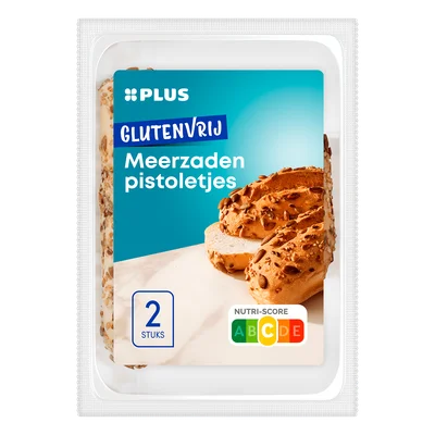 PLUS Glutenvrije pistolets meerzaden Zak 2 st