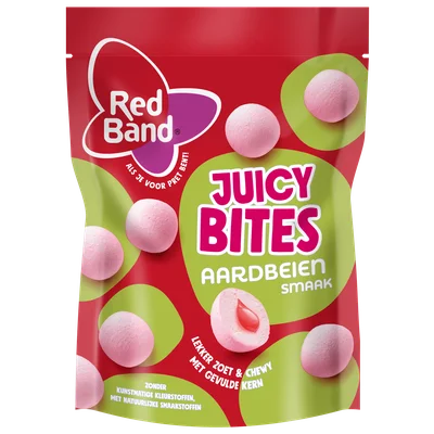 Redband Juicy bites aardbei Zak 145 g