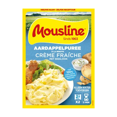 Mousline Aardappelpuree á la min Crème Fraîche Doos 186 g