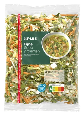 PLUS Soepgroenten fijn gvp Zak 400 g