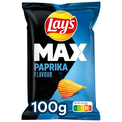 Lays Max Ribbel Chips Paprika Zak 100 g