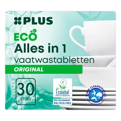 PLUS Vaatwastabletten ecologisch Doos 30 st