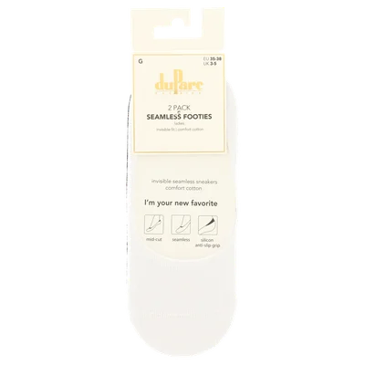 DuParc invisible footie wit/zwart 35-38
