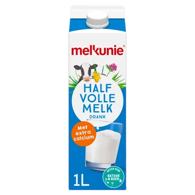 Melkunie Halfvolle melk extra calcium Pak 1000 ml