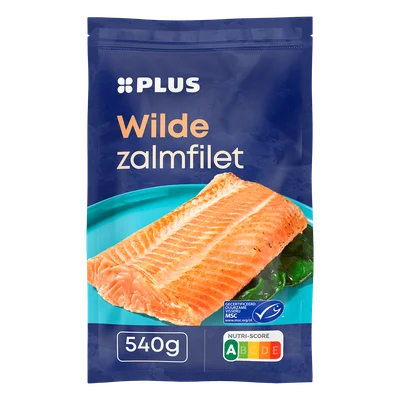 PLUS Wilde zalmfilet Zak 540 g