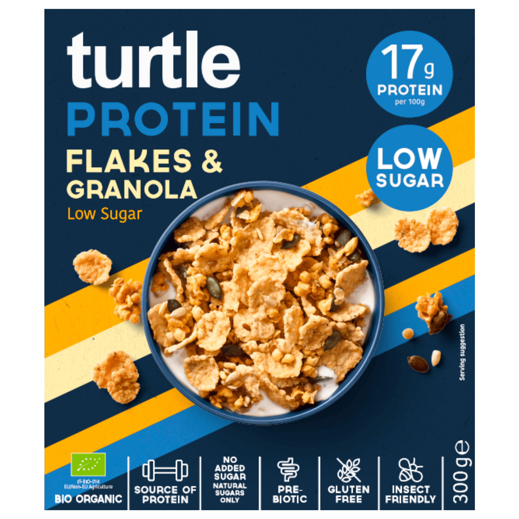 Turtle High Protein flakes &amp; granola Bag-in-box 300 g