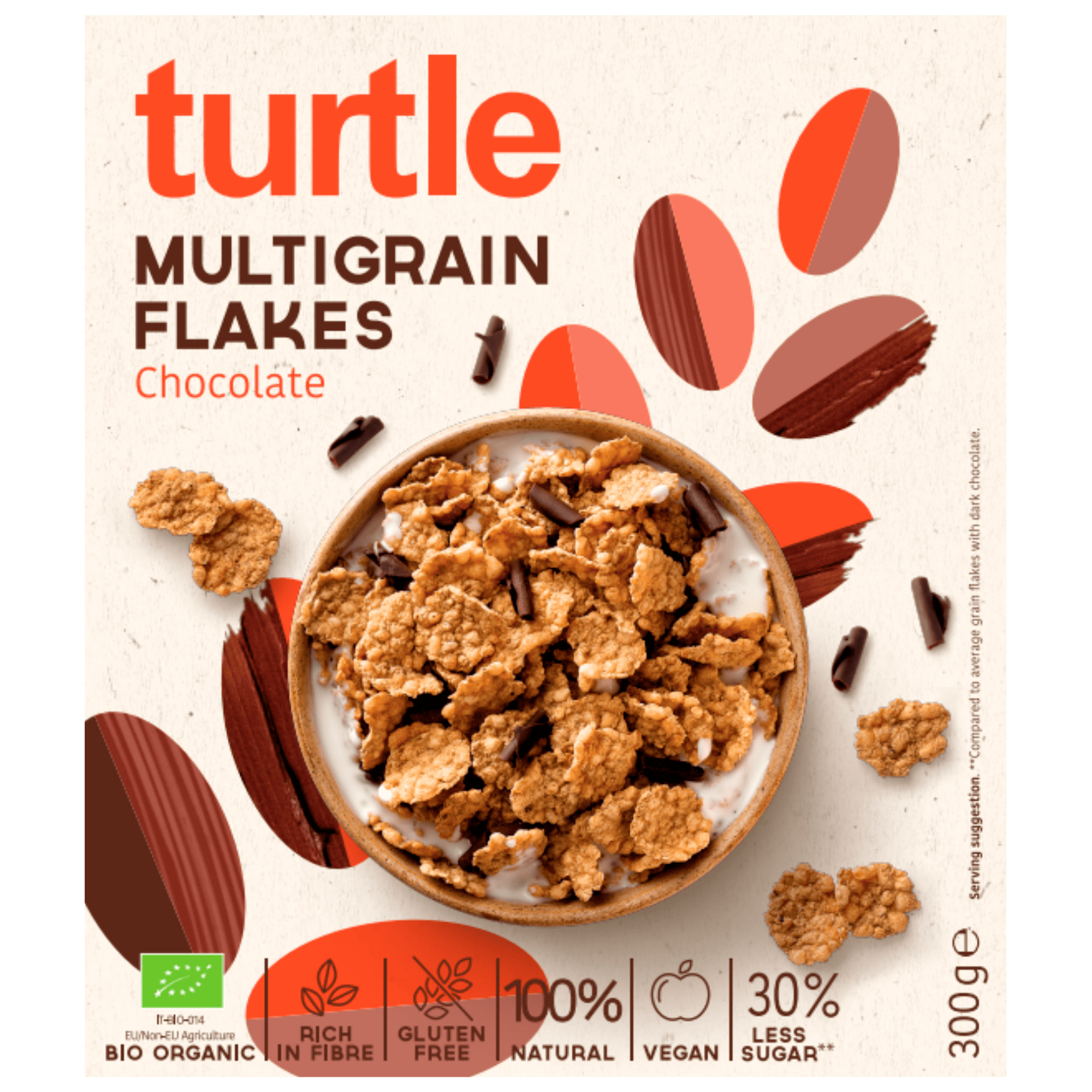 Turtle Bio Multigrain flakes dark chocolate Bag-in-box 300 g