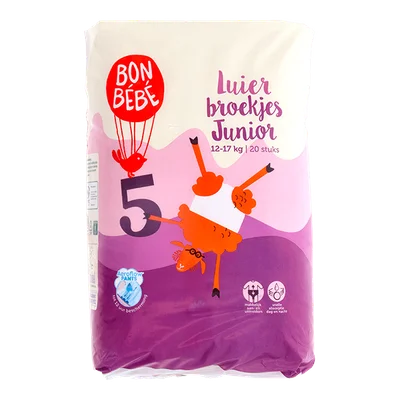 Bonbebe Luierbroekjes 5 junior 2-17 kg Zak 20 st
