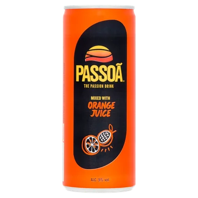 Passoã Orange pre-mix Blik 250 ml