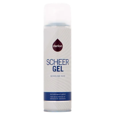 Derlon Scheergel gevoelige huid Spuitbus 200 ml