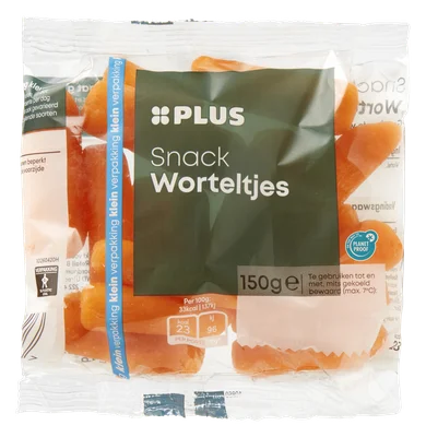 PLUS Snackworteltjes Zak 150 g