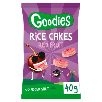 Goodies Rice cakes rood fruit Zak 40 g