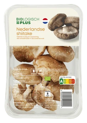 Biologisch PLUS Shiitake biologisch Tray 100 g