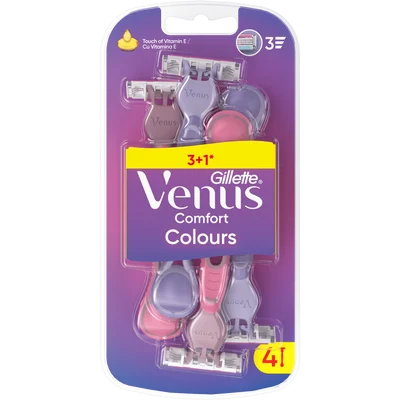 Gillette-Venus Comfort colours 3+1 Blister 4 st