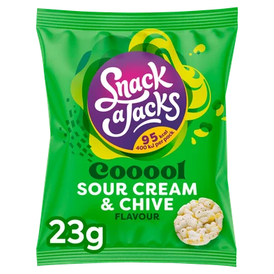 Snack A Jacks Rijstwafels Sour Cream bieslook Zak 23 g