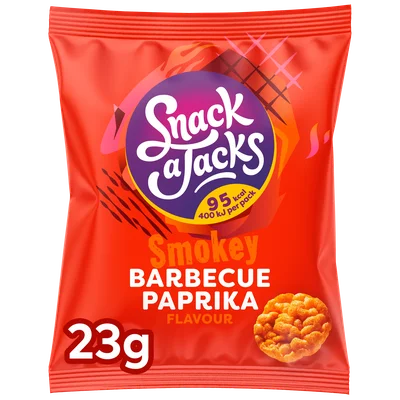 Snack A Jacks Rijstwafels BBQ Paprika Zak 23 g