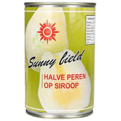 Sunny Field Halve peren op siroop 410 gram Blik 410 g