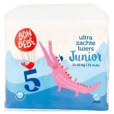 Bonbebe Luiers maat 5 junior 11-23 kg Stazak 33 st