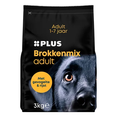 PLUS Brokkenmix adult gevogelte &amp; rijst Stazak 3 kg