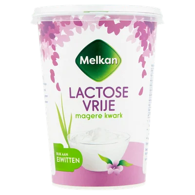 Melkan Lactosevrije kwark Beker 500 g