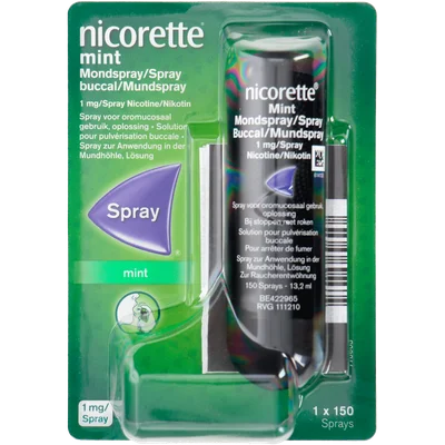 Nicorette Menthol mint spray 1 mg Doos 14 g