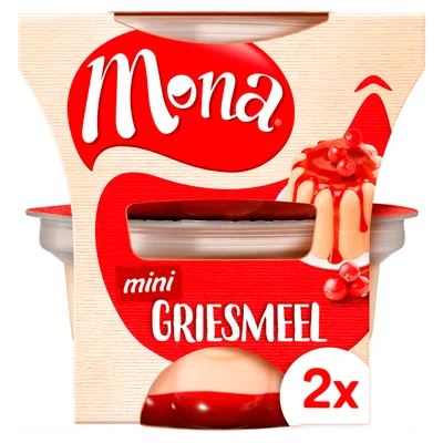 Mona Duopudding griesmeel-rode bessensaus Set 296 g