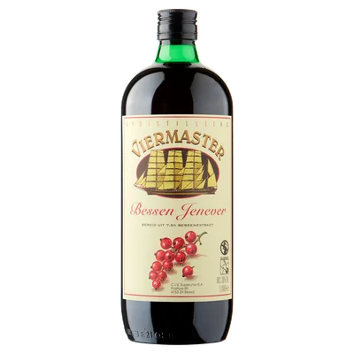 Viermaster Bessenjenever Fles 1000 ml