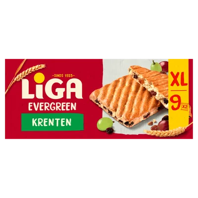 Liga Evergreen koekjes krenten XL Doos 337 g