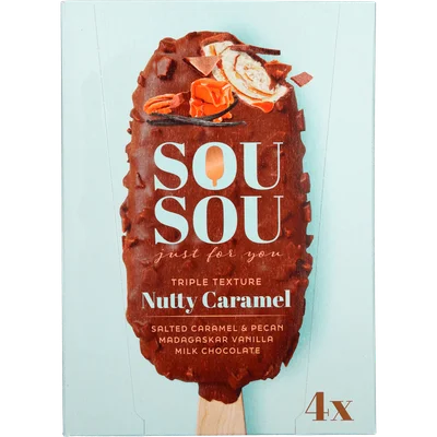 Sou Nutty caramel 4x 100 ml Doos 4 st