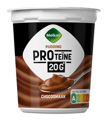 Melkan High Protein choco pudding Fles 200 g
