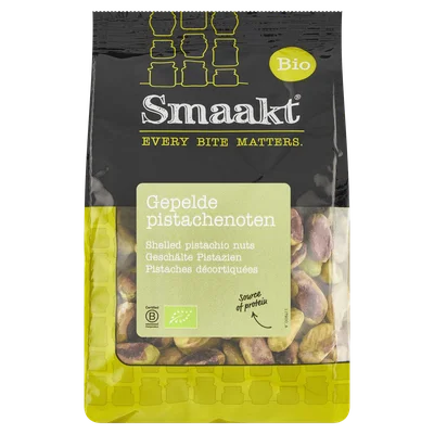 Smaakt Pistachenoten gepeld bio Zak 170 g