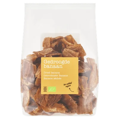 Smaakt Banaan gedroogd 250g bio Zak 250 g