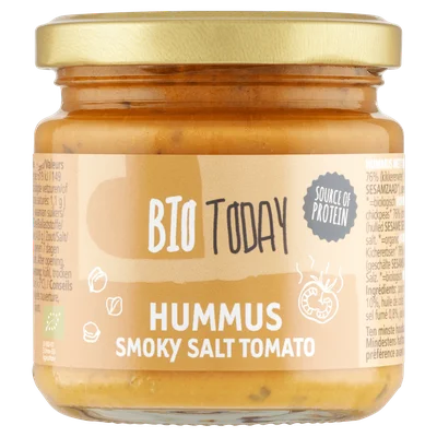 BioToday Hummus smoky salt tomato bio Pot 180 g
