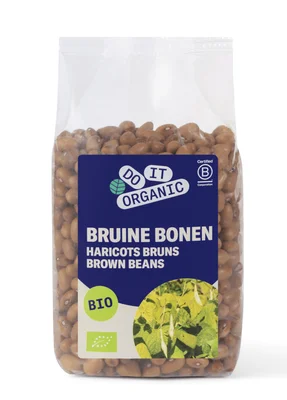 DO IT Organic Bruine bonen biologisch Zakje 500 g