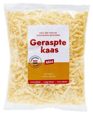 Neutraal Geraspte kaas mild Zak 200 g