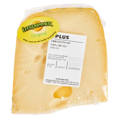 Leerdammer Gatenkaas 45+ stuk 380 gram