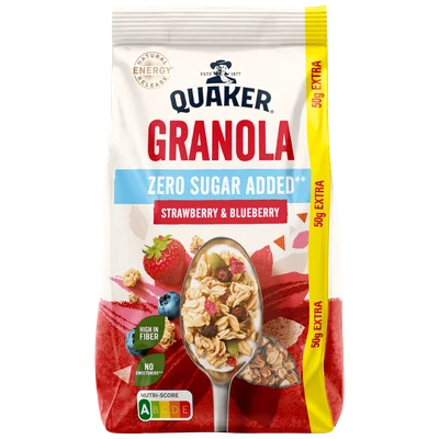 Quaker Granola Strawberry Blueberry Stazak 400 g