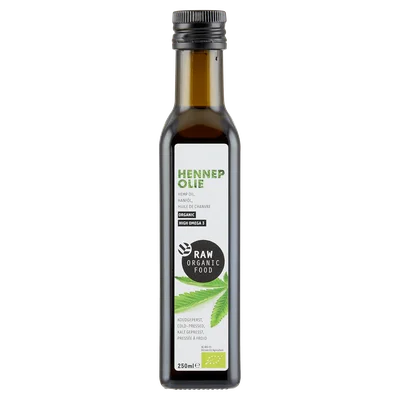 Raw Organic Food Hennepolie bio Fles 250 ml