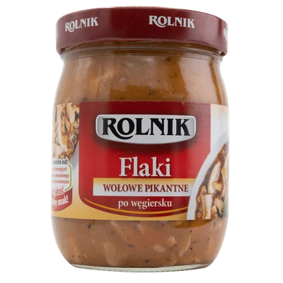 Rolnik Flaki / Pikant Hongaarse rundvleesreep Pot 500 g