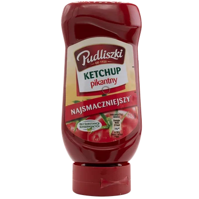 Pudliszki Ketchup pikantny Fles 480 g