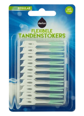 Derlon Flexibele tandenstokers Blister 40 st