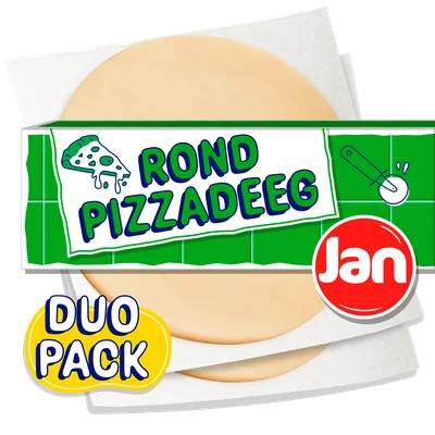 Jan Rond &amp; dun pizzadeeg duoverpakking Doos 520 g