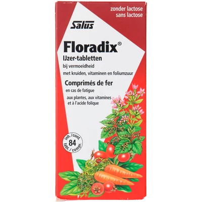 Salus Floradix ijzer tabletten Doos 84 st