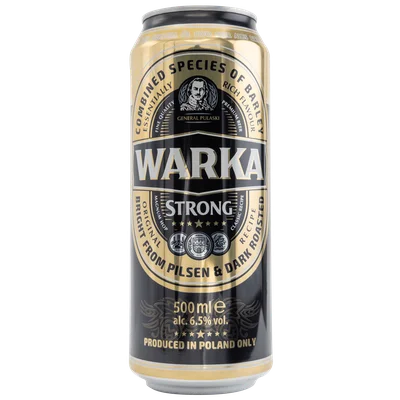 Warka Strong beer Blik 500 ml